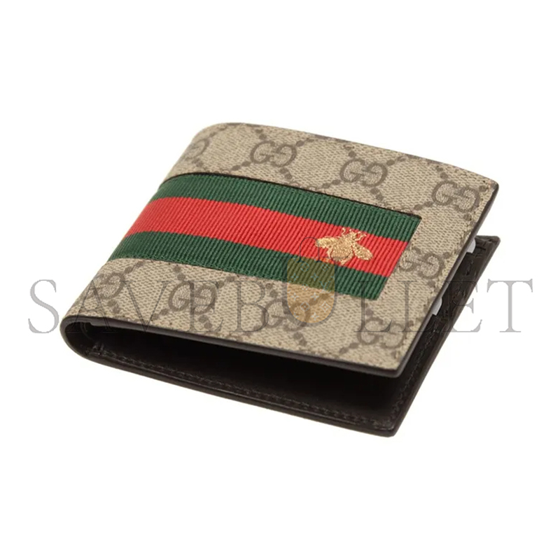 GUCCI GG SUPREME BILLFOLD WALLET 408827 (21*9cm)